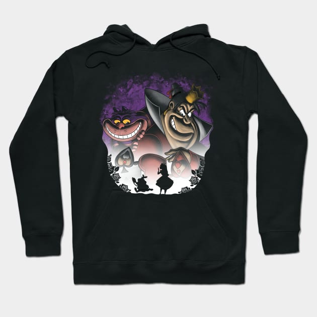 Wonderland villains Hoodie by Cromanart